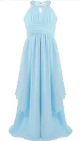 Mädchen Prinzessin Abendkleid Gr. 146-152 Cm Neckholder Strass Blumenmädchenkleid Hochzeit Partykleid Lang Faltenrock