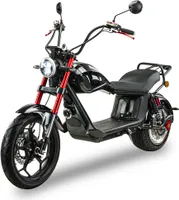 Elektrický skútr BILI COCO BIG CHOPPER 3000 W, 60V 25Ah lithiová baterie, 45 km/h, s alarmem a Bluetooth, černý