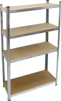 ECD Germany Dílenský regál s MDF deskami, stříbrný, z kovu, do 320 kg