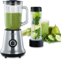 Multimixer Smoothie Mix & Go SEVERIN SM 3737 ca. 1 L Mixbehälter aus Glas SM 3737 aus Edelstahl, gebürstetschwarzsilber Standmixer Standmixer Mixbecher