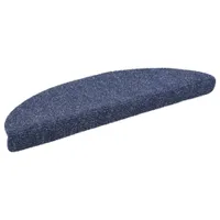 vidaXL 15 ks samolepicích rohoží na schody z plsti 56x17x3cm modrá