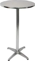 Alu-Stehtisch + Bistrotisch, höhenverstellbar 70/110cm, Ø=60cm  klappbar