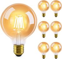 ZMH 6 Stück LED Glühbirne E27 Vintage Lampe - G80 Leuchtmittel edison Light Bulb 2700K 4W Glühlampe Warmweiß Filament Retro Birne Glas Antike Energiesparlampe für Haus Hotel Bar Café