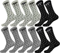 12 Paar Kinder Kniestrümpfe Socken mit Muster, 12 Paar 39-42