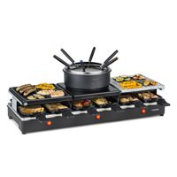 Klarstein Fonduelette XL, raclette gril 3v1, 1650 W, pre 12 osôb, čierny