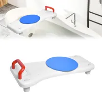 TWOLIIN Badewannenbrett mit Drehscheibe Badewannensitz Senioren, Sitzbrett für Badewanne, Wannensitz mit Griff und Seifenablage, Länge 70 cm, Weiß und Rot