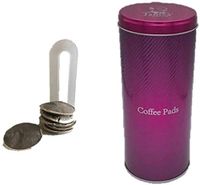 Aufbewahrung kaffeepads - Kaffeepaddose hält die Pads länger frisch - Pad Dose für Senseo Pads - Vorratsdose für Kaffeepads - Plus Padheber