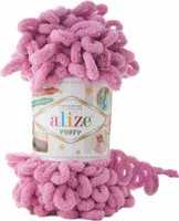 Alize Puffy PREMIUM Wolle Fingerstrick-Wolle, Schlaufenwolle, Chenille Garn, 100gr, 98 - Rose