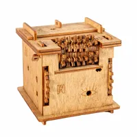 iDventure Cluebox - Schrödingerova mačka - hra Escape room - 3D drevené puzzle - puzzle box na peniaze - IQ puzzle - puzzle box a darček k narodeninám - gadget pre mužov - mechanické puzzle