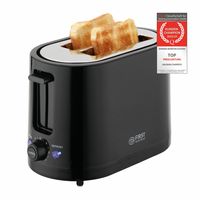TZS First Austria Toaster, schwarz, 7 Stufen, Warmhalte- und Auftaufunktion, inkl. Krümelschale
