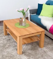 Wohnzimmertisch Buche Massivholz Farbe: Natur 45x105x65 cm
