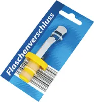 Flaschenverschluss 3,5cm, aus Kunststoff & Metall, auf Blisterkarte