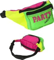 80er Jahre Gürteltasche - Bauchtasche Festivaltasche Neonfarben Party