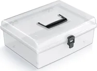 nabbi Aufbewahrungsbox aus Kunststoff NUF4L - transparent / schwarz
