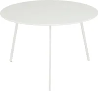 Mica Decorations Seatle Gartenbeistelltisch – H38 x Ø58 cm – Metall – Weiß