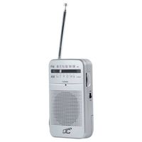 Lega Taschenradio Tragbares Radio AM/FM Batteriebetrieb Kopfhöreranschluss Silber