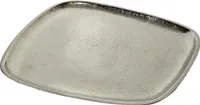 Dekoteller Metall silber Dekoschale Metallteller Deko Schale Teller 25 x 22 cm