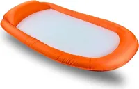 Best Sporting MO64596 - Wasserhängematte Mesh Mat - Aufblasbare Luftmatratze mit Netzboden, Lounge - Orange-Weiß