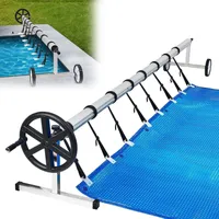 YUENFONG Pool Aufroller Premium 3-5,70m, Mobiles Aufrollsystem für Poolplane & Abdeckung, Aufrollvorrichtung fahrbaraus