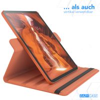 EAZY CASE Tablet Hülle kompatibel mit Apple iPad Air 4 / Air 5 Hülle, 360° drehbar, Tablet Cover, Tablet Tasche, Premium Schutzhülle aus Kunstleder in Orange