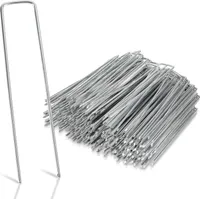 Zemní kotva z pozinkované oceli 15 cm x 2,5 cm Ø 2,8 mm kotevní kolíky pro zahradní stany z rouna Zemní kotevní kolíky pro zahradní stany (sada 150 ks)
