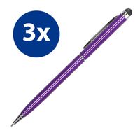 3x Stylus Pen Eingabestift für iPhone iPad Smartphone Tablet Handy kapazitiver Touchscreen Stift Tabletstift lila