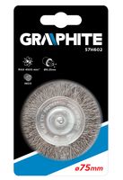 GRAPHITE drahtkopfbürste 75x6,1 mm inox 0,05 mm, bohranschluss