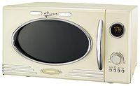 Melissa 16330128 Retro Mikrowelle/1000 Watt/23 Liter Garraum,Design Mikrowelle mit Grill/creme