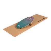 BoarderKING Balance Board Set - drevená balančná doska s valčekom a podložkou