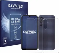 6x Für Samsung Galaxy A25 5G (Display+Rückseite) Schutzfolie Savvies Displayschutz Display Schutz Folie Klar Transparent
