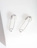 Sterling Silber Sicherheitsnadel-Ohrringe