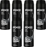 Axe Bodyspray Black Deo Deodorant ohne Aluminium 6x 150ml Deospray Herren Men