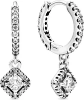 Náušnice Pandora 298503C01 Square Sparkle