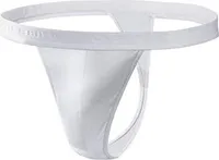 Sesto Senso Pánske nohavičky STRING TIGER Spodné prádlo Tanga Tanga Pánske nohavice - Biele - 2XL
