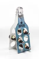 KARE Flaschenhalter Open Bottle blau mit integriertem Flaschenöffner