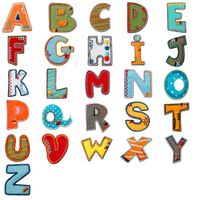 Buchstaben Zahlen 5 cm hoch Aufbügler Aufnäher Alphabet ABC Initalien Name 