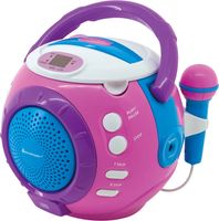 Soundmaster KCD1600PI Kinder-CD-Spieler, Mikrofon, pink