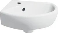 Geberit Selnova - Eckhandwaschbecken 414x412 mm, mit 1 Hahnloch, Weiß 500.326.01.5