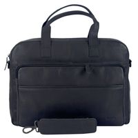 Sunsa Herren Leder Business Tasche Handtasche Laptop Bag 15 Zoll/Notebook/Tablet Crossbody Umhängetasche Arbeitstasche für Uni Männer Geschenke Aktentasche Laptoptasche schwarz