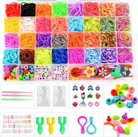 Loom Bänder Web Set für Kinder zum Basteln,Gummi Loom Bänds DIY Webstuhl Bänder Band Box mit Armband Halskette Strickwerkzeug zum Kinderspielzeug