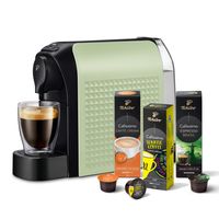 Tchibo Cafissimo "easy" Kaffeemaschine Kapselmaschine inkl. 30 Kapseln für Caffè Crema, Espresso und Kaffee, Powder Green