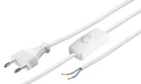 Kabel mit Eurostecker zum Konfektionieren - mit Schalter, 1,5 m, Weiß