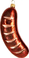 Christbaumschmuck Bratwurst Glas 11cm braun