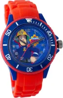 Feuerwehrmann Sam  Kinderarmbanduhr mit Silikonarmband Rot Quarzuhrwerk Lernuhr - 7-FS0106LD9  Ostergeschenk