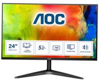 AOC 23,6" Full HD MVA LED monitor, HDMI, Negru, 24B1H