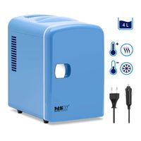 MSW Mini chladnička 12 V / 230 V - spotřebič 2 v 1 s funkcí udržování teploty - 4 l - modrá