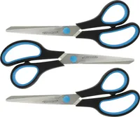 Westcott Soft-Grip Scheren-Set 3 St. Edelstahl Universalschere 20,1 cm blau/schwarz