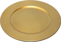 Platzteller Kunststoff rund 33 cm gold - 6 Stück