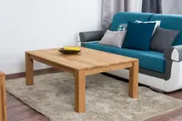 Beistelltisch Couchtisch Eiche Massivholz Farbe: Natur 45x120x80 cm