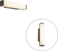 QAZQA - Moderne Wandleuchte Schwarz 32cm inkl. LED IP44 - Cascada - Kunststoff Rechteckig - I (nicht austauschbare) LED